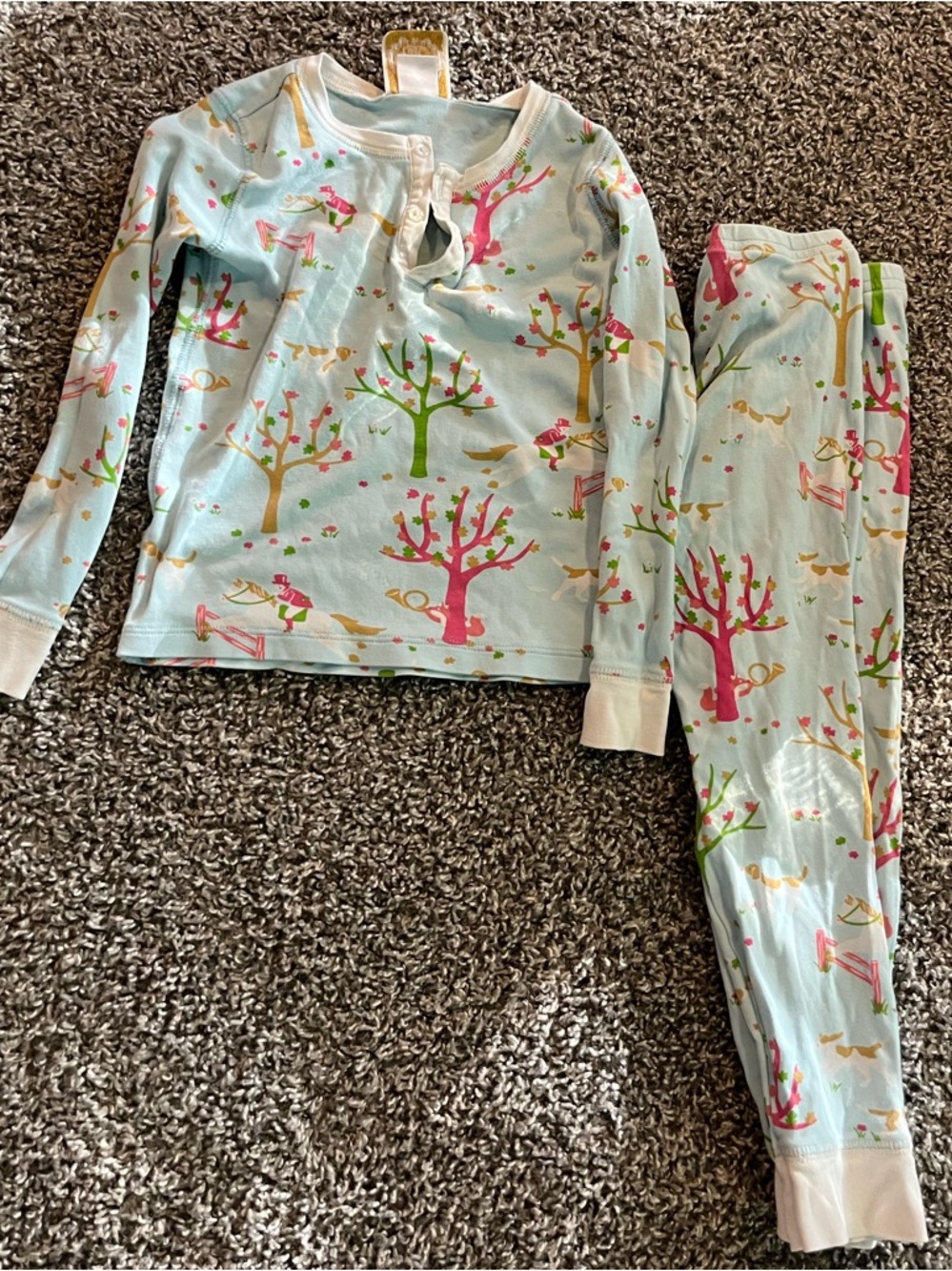 The Beaufort bonnet company pajamas night night girls blue 6 dogs hunting